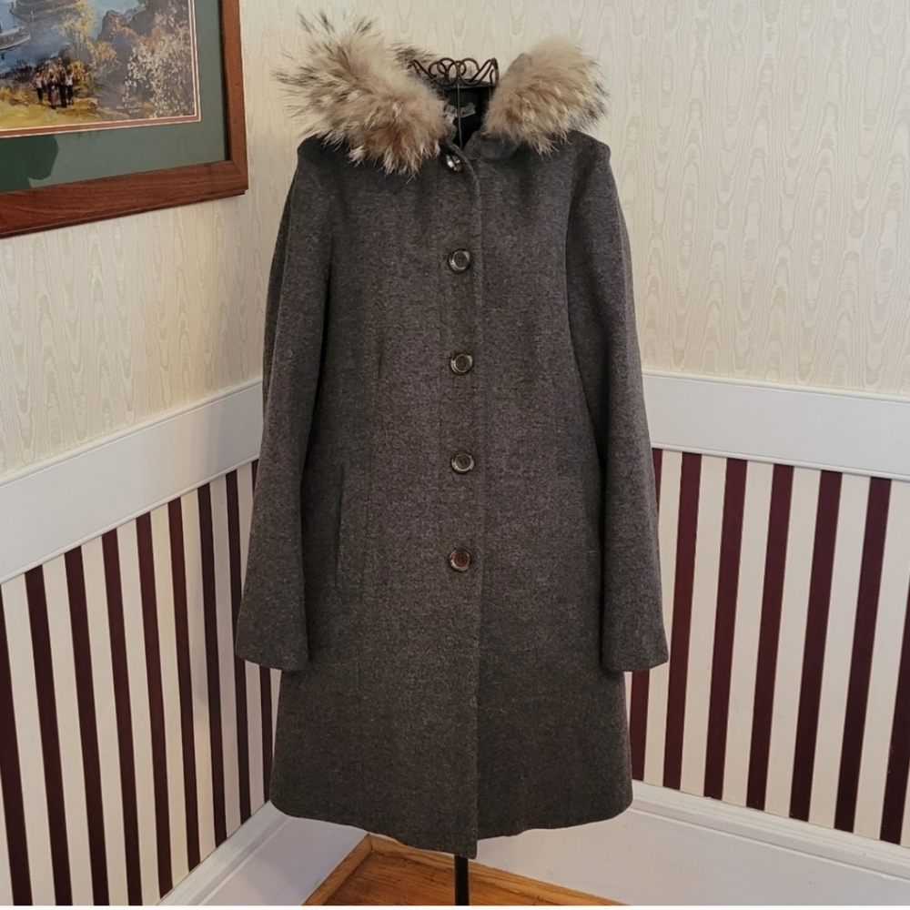 SANDRO PARIS Wool Grey Coat Jacket EU Size 36 US 6 Small - Picture 4 of 12